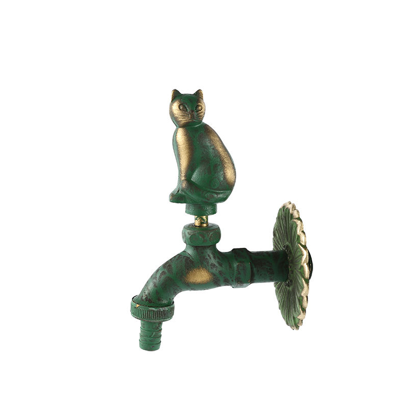 YT3022 rubinetto a forma di gatto, verde1/2"