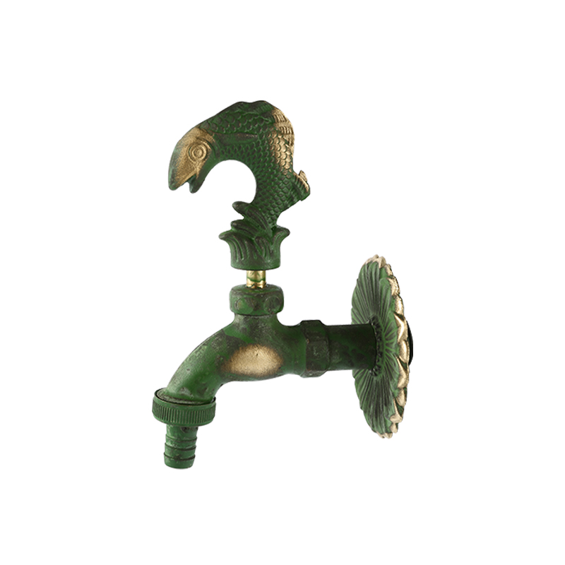 YT3024 rubinetto a forma di pesce, verde1/2"