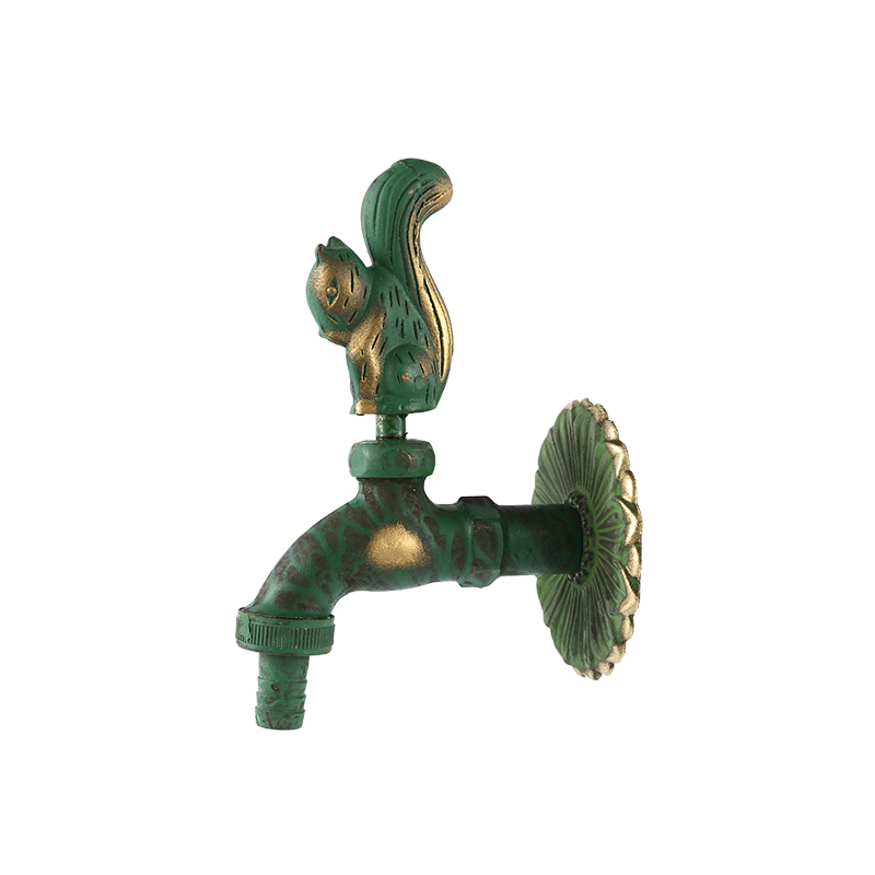 YT3032 rubinetto a forma di scoiattolo, verde1/2"