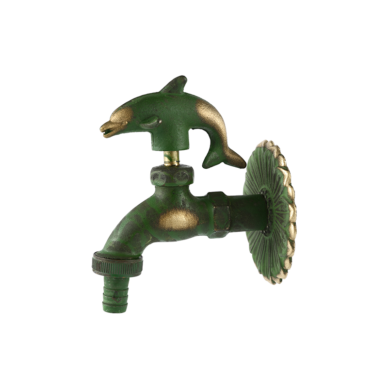 YT3034 rubinetto a forma di delfino, verde1/2"